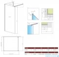Radaway Modo New IV kabina Walk-in 120x85 szkło przejrzyste 389624-01-01/389085-01-01