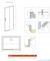 Radaway Idea DWJ Brushed Gold drzwi wnękowe 100cm prawe szczotkowane złoto 387014-99-01R