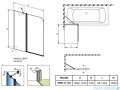 Radaway Eos PND II Parawan nawannowy 110 lewy przejrzyste 1206211-01L