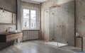 Radaway Essenza Pro Brushed Copper Kdj+S kabina 80x80x80cm lewa szczotkowana miedź 10097380-93-01L/10098080-01-01/10098080-01-01