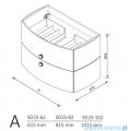 Oristo Louis szafka z umywalką 101x55x47 czarny połysk OR50-SD2S-102-7/UME-LU-102-92 