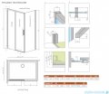 Radaway Idea 8 Kdj kabina 120x110cm lewa szkło przejrzyste 10340620-01-01L/10350553-01-01/10360110-01-01R