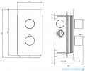 Omnires Contour bateria termostatyczna podtynkowa antracyt CT8036AT