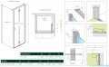 Radaway Nes 8 Black KDJ B kabina 80x90 prawa czarny mat/szkło przejrzyste 10075080-54-01R/10089090-01-01