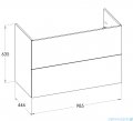 Roca Ella szafka 98x44x63 BIAŁY POŁYSK A857771806