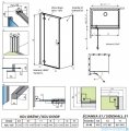 Radaway Fuenta Kdj kabina 120x90cm lewa chrom połysk szkło przejrzyste 1384042-01-01L/1384050-01-01