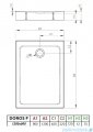 Radaway Doros F Compact Stone brodzik 120x90 kaszmirowy SDRFP1290-05-84S