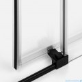 New Trendy Prime Black drzwi wnękowe podwójne 140x200 cm przejrzyste D-0341A