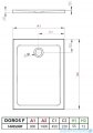 Radaway Doros F Stone brodzik 140x90 kaszmirowy SDRF1490-01-84S