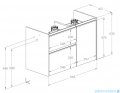 Roca Gap Pro szafka z koszem cargo lewa 98x45x63 BIAŁY POŁYSK A857904806