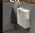 Oristo Siena szafka z umywalką 55x55x22cm biały połysk OR45-ZD2D-55-1-P