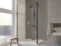 Besco Eco-n Black kabina walk-in 120x195cm przejrzyste ENB-120-195C