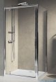 Novellini Drzwi prysznicowe obrotowe LUNES G 96 cm szkło przejrzyste profil srebrny LUNESG96-1B