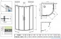 Radaway Premium Pro Pdd kabina 80x100cm szkło przejrzyste 1013000-01-01/1013600-01-01