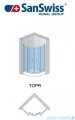 SanSwiss Top-Line TOPR Kabina prysznicowa półokrągła 100cm profil biały TOPR501000407