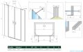 Radaway Nes Black Dwd II drzwi wnękowe 160cm W4 czarny mat/szkło przejrzyste 10037073-54-01/10041087-54-01
