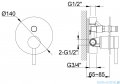 Kohlman Axel zestaw prysznicowy z deszczownicą 30 cm chrom QW210AR30