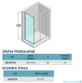 Novellini Kali PH+FH kabina 130x80 profile czarne KALIPH126-1H/KALIFH78-1H