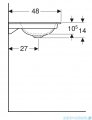 Geberit One Umywalka meblowa z otworem na baterię 60x48cm KeraTect 505.010.01.1