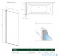 Radaway Nes 8 Black Pnj I Frame parawan nawannowy 90cm lewy czarny mat/szkło przejrzyste 10061090-54-56L