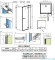 Radaway Arta Kdj II kabina 140x100cm prawa szkło przejrzyste 386457-03-01R+1386046-03-01R+386022-03-01