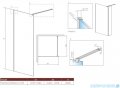 Radaway Modo New Black II kabina Walk-in 105x200 czarny mat/szkło przejrzyste 389105-54-01