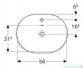 Geberit VariForm Umywalka owalna z półką z otworem na baterię 60x45cm KeraTect 500.732.00.2
