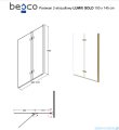 Besco Lumix Gold parawan nawannowy 2-skrzydłowy Złoty Połysk 100x145cm  PLG-2S