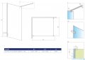 Radaway Essenza Pro White 140x200 kabina Walk-in 10103140-04-01