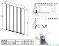 Radaway Eos PNW5 Parawan nawannowy 110 szkło przejrzyste 205501-101
