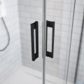 Radaway Idea Black Pdd kabina 90x100cm szkło czarny mat/szkło przejrzyste 387139-01-01/387156-54-01
