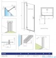 Radaway Essenza 8 Black Dwj drzwi wnękowe 90cm lewe czarny mat/szkło przejrzyste 10480612-01-01L/10460237-54-01L