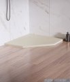 New Trendy Nex Shade brodzik konglomeratowy pięciokątny 90x90x3,5 cm beżowy B-0483