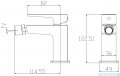 Omnires Parma bateria bidetowa sztorcowa chrom/biały PM7420CRB