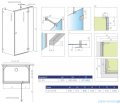 Radaway Essenza Pro Brushed GunMetal Kdj+S kabina 90x90x90cm prawa szczotkowany grafit 10097390-92-01R/10098090-01-01/10098090-01-01