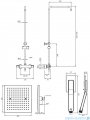 Omnires Uni zestaw prysznicowy natynkowy termostatyczny chrom SYSY11/N/6CR