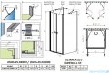 Radaway Eos DWD+2S kabina prysznicowa 80x110x80 przejrzyste 13799403-01/13799450-01/13799450-01