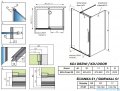 Radaway Furo Kdj Brushed GunMetal kabina 90x80cm lewa szczotkowany grafit 10104472-92-01L/10110430-01-01/10113080-01-01
