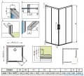 Radaway Idea Kdd kabina 110x120cm szkło przejrzyste 387063-01-01L/387064-01-01R