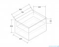 Besco Dexa szafka podumywalkowa 80x50x40cm biała, uchwyt czarny SUD-854-BC