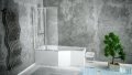 Besco Integra 150x75cm Wanna asymetryczna Lewa + parawan 2-skrzydłowy #WAI-150-PL2