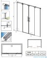 Radaway Espera DWD Drzwi wnękowe przesuwne 160 szkło przejrzyste 380260-01/380226-01