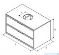 Excellent Tuto szafka podumywalkowa wisząca czarny mat/dąb 80x50x45 MLEX.0104.800.BKBL