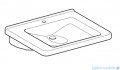 Geberit Selnova Comfort Square Umywalka bez barier z otworem na baterię, bez przelewu 65x55cm 500.789.01.7