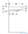 Geberit One Umywalka prostokątna z otworem na baterię 120x48cm KeraTect 505.020.01.5