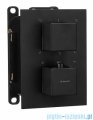 Deante Box Nero zestaw prysznicowy podtynkowy z BOXem termostatycznym czarny mat BXYZNEAT