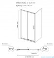 Oltens Fulla drzwi prysznicowe przesuwne 130cm szkło przejrzyste 21203100