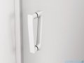 SanSwiss Cadura White Line drzwi przesuwne 120cm jednoskrzydłowe prawe z polem stałym profile biały mat CAS2D1200907