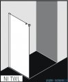 Kermi Nica Ściana boczna lewa, szkło przezroczyste, profile srebrne 90cm NITWL09020VPK