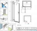 Radaway Fuenta Dwj drzwi wnękowe 100cm lewe chrom połysk szkło przejrzyste 1384014-01-01L
